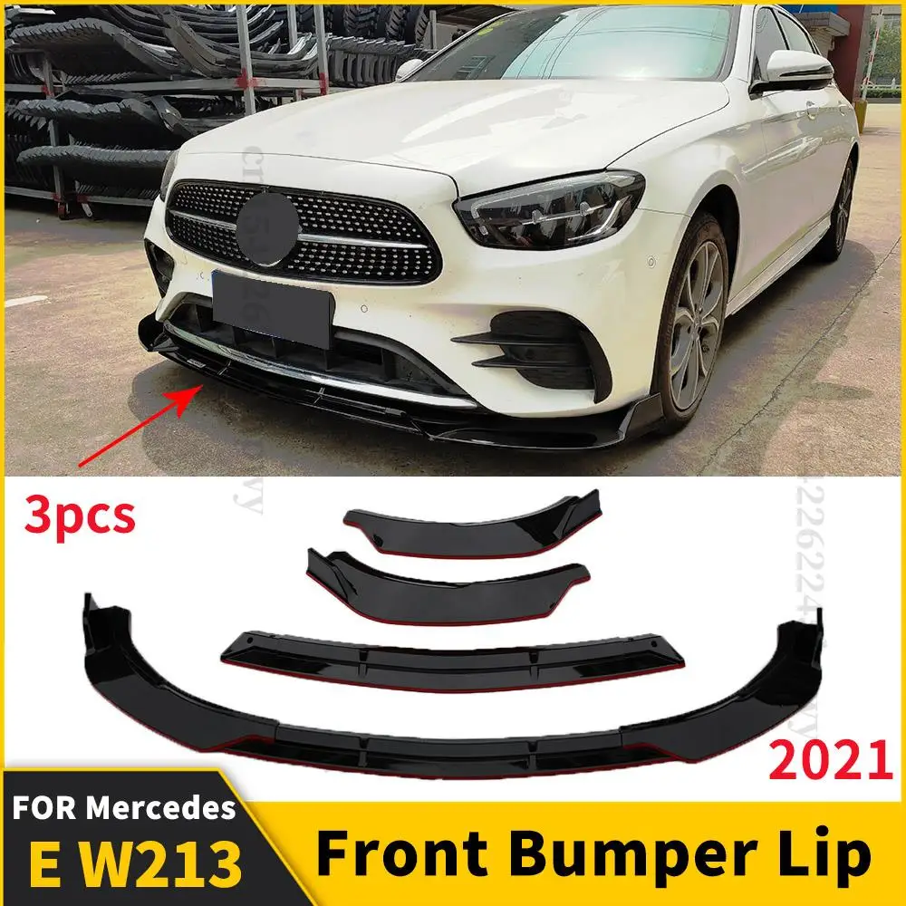 

Аксессуары сплиттер крышка отделка высокое качество передний бампер губа подбородка Стайлинг Facelift Комплект кузова для Mercedes Benz E W213 2021