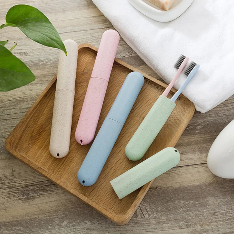 

Portable Travel Toothbrush Case Toothbrush Storage Box Wheat Straw Box Healthy and Safe Toothbrush Cartridge