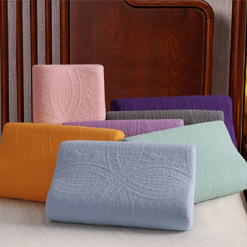 

Pillowcase Pillow Cover Waterproof For Memory Foam Latex Embossing Pillowslip Protector Bedding Home Textile 50*30cm 60*40cm