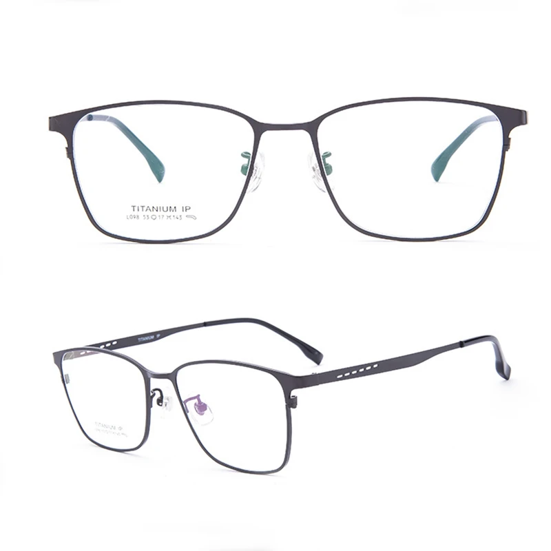 

Pure Titanium Plate Glasses Frame Men Large Optical Eyewear Retro Optics