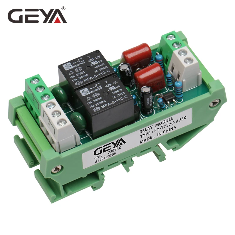 GEYA 2 канальный релейный модуль AC/DC 12V 24V AC230V реле Интерфейс|Реле| |