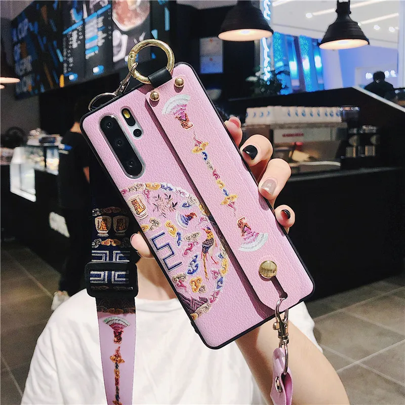 Роскошный чехол s для huawei P30 P20 mate 20 30 Pro Honor 10 Lite Play 3 Nova 4 8X задняя крышка чехол с держателем ремешок браслет-кольцо