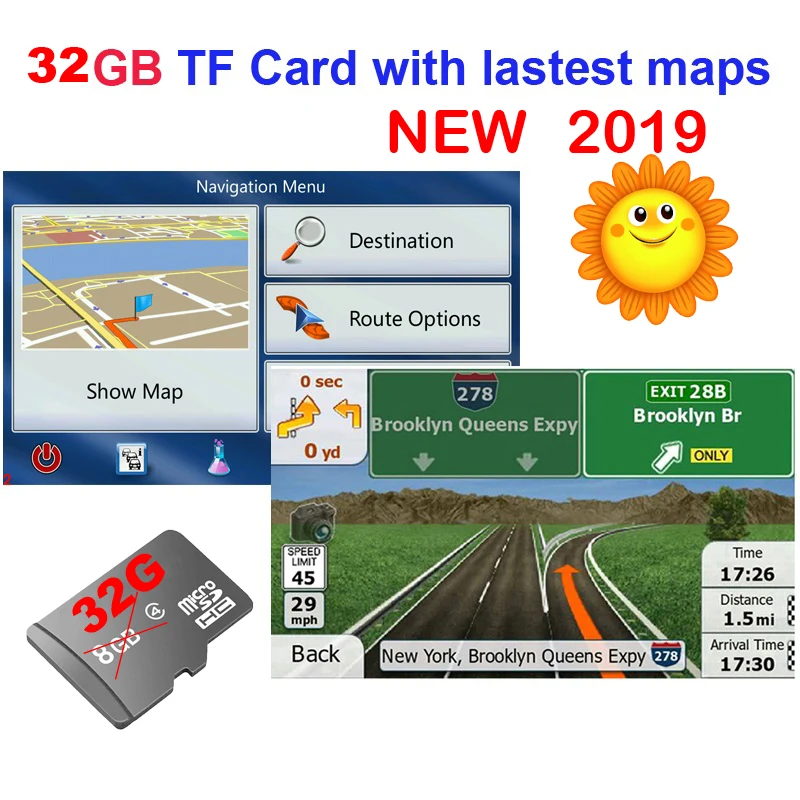 Gps Аксессуары 32G gps карты sd карты последняя карта для WinCE автомобиля gps навигационная карта Европа/Россия/США/CA/AU/Израиль Автомобильная gps карта