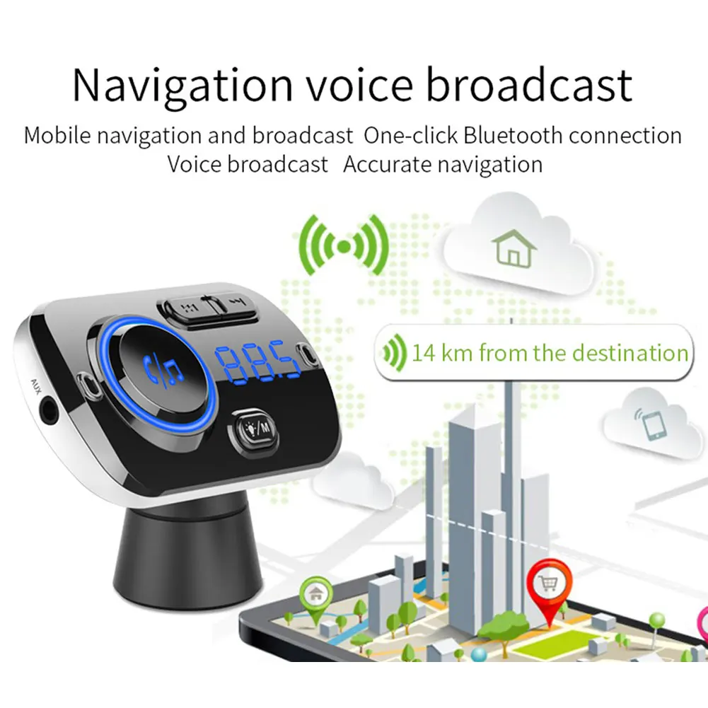

Bluetooth Dual USB Charger Car FM Transmitter Hands-free Call MP3 Audio Player