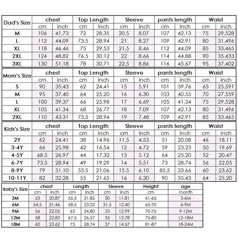 Сочетающаяся Рождественская Пижама с коротким рукавом для всей семьи наряды