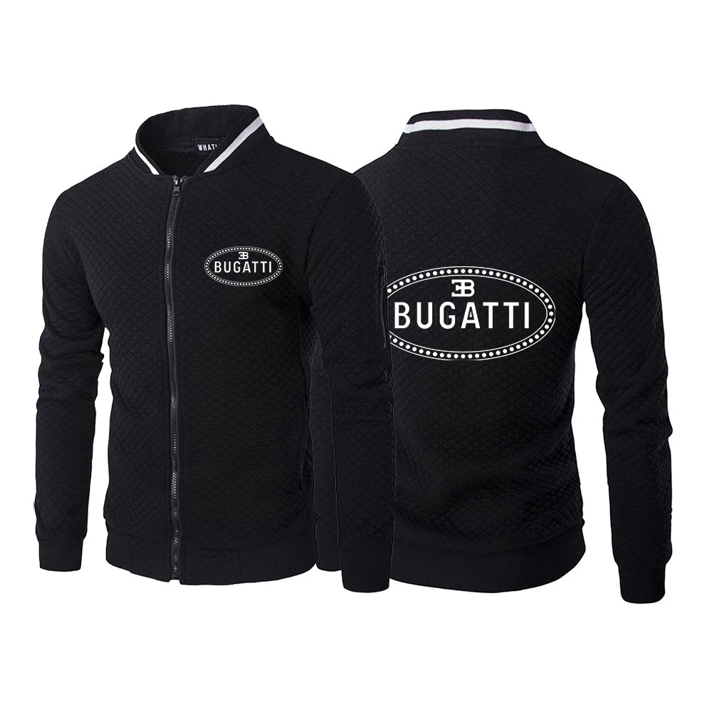 

Мужские толстовки Bugatti с логотипом машины на весну и осень 2021, Приталенная толстовка, верхняя одежда, пальто, куртка на молнии, повседневные ...