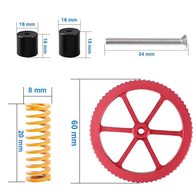 

3D Printer Heatbed Leveling Kit, for Ender 3/Ender 5/CR-10 Hot Bed