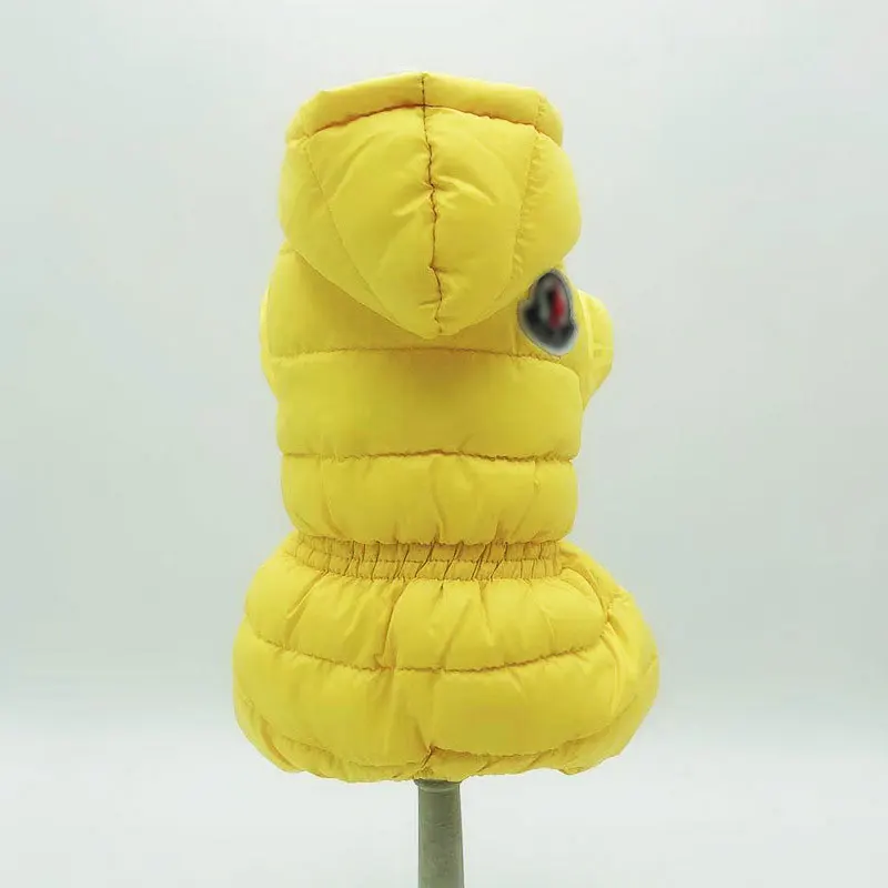 Зимняя теплая пуховая куртка для собак костюм домашних питомцев светильник