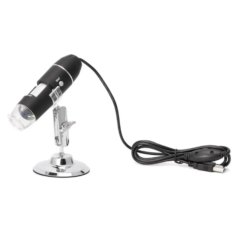 

Цифровой микроскоп, эндоскоп с 8 светодиодами и подставкой для увеличения 1600 крат, USB