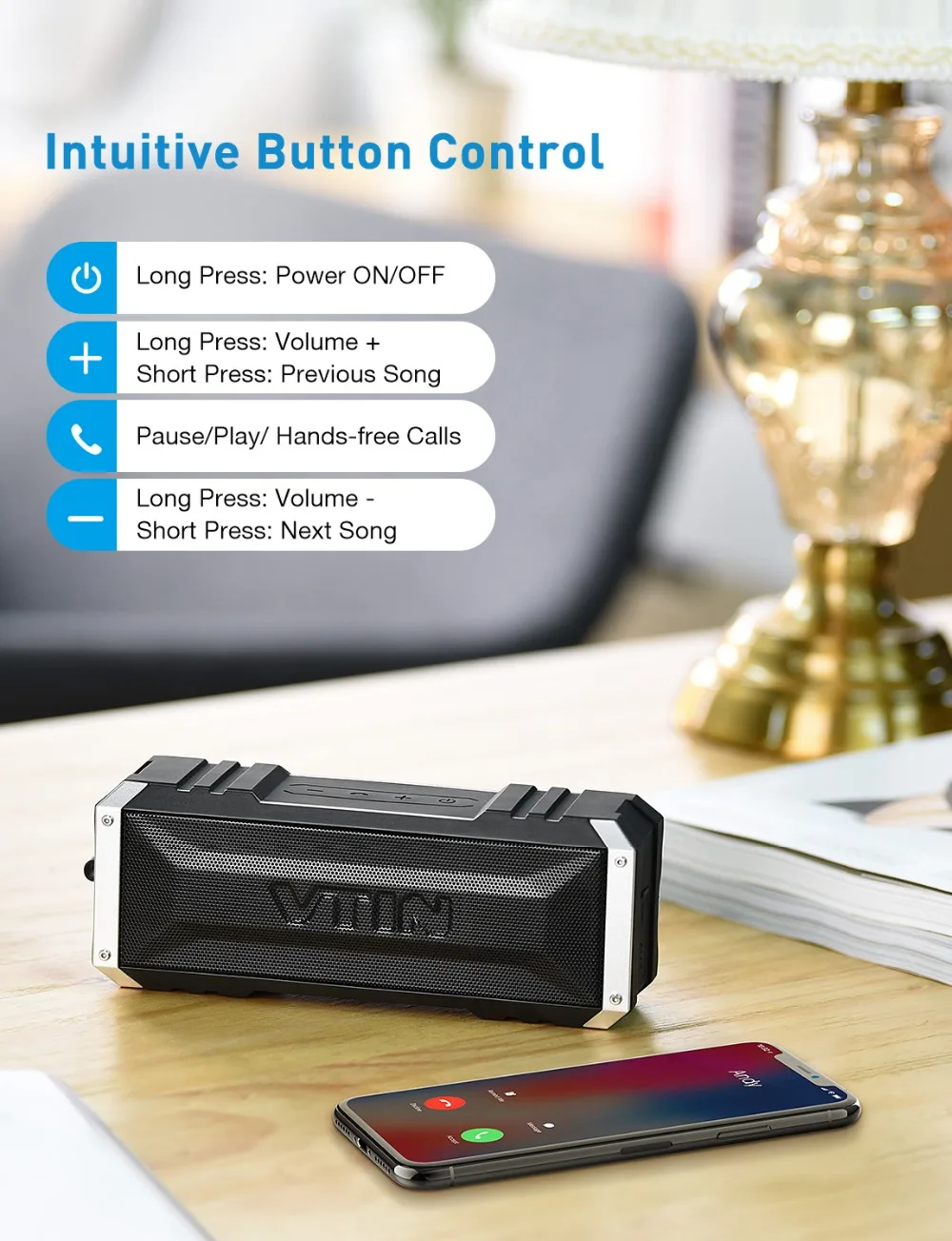 Профессиональный VTIN водонепроницаемый Bluetooth динамик Высококачественные