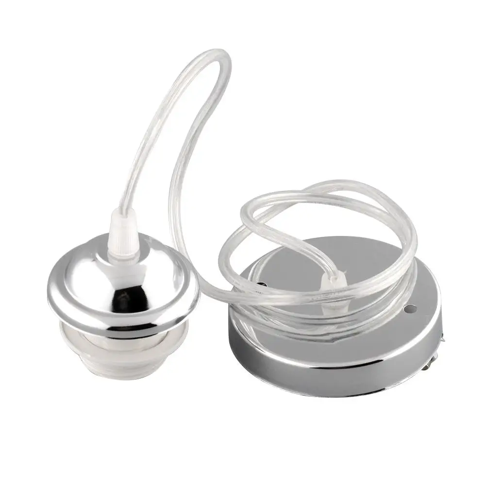 

Chrome Ceiling Rose Pendant E27 Office Lamp Wire Holder Durable Socket