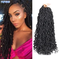 yufeihe faux locs crochet hair curly end soft ombre braiding hair rainbow dreadlocs for women synthetic hair extensions