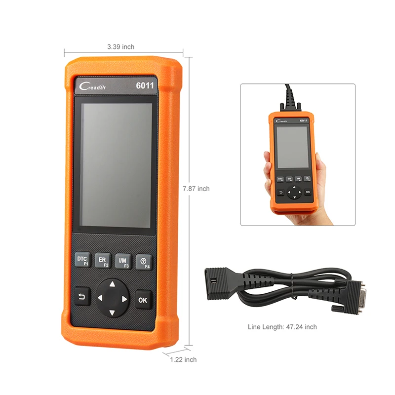 Считыватель кодов Launch Creader 6011 CR6011 OBD2/EOBD диагностический инструмент с функциями