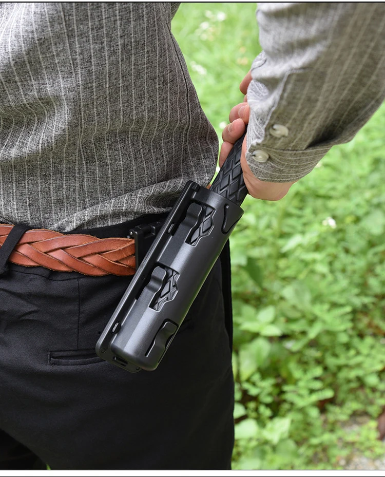 360 Degree Rotation Universal Baton Holder Extensible Black Baton Holder Case Pouch for outdoor police baton telescopic self def