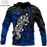 polynesian wolf tattoo 3d printed autumn men hoodies unisex casual pullover zip hoodie streetwear sudadera hombre dw0534