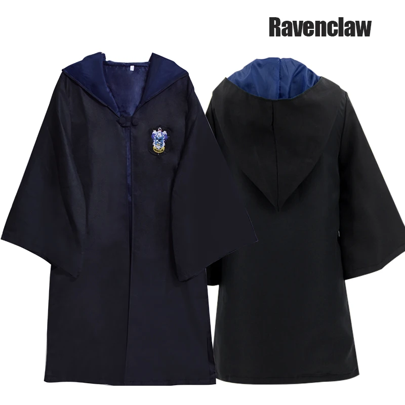 Костюм из Поттера, одежда, галстук, шарф, палочка, очки, шляпа Ravenclaw Gryffindor Hufflepuff Slytherin Potter, косплей, халат, плащ E2103AD