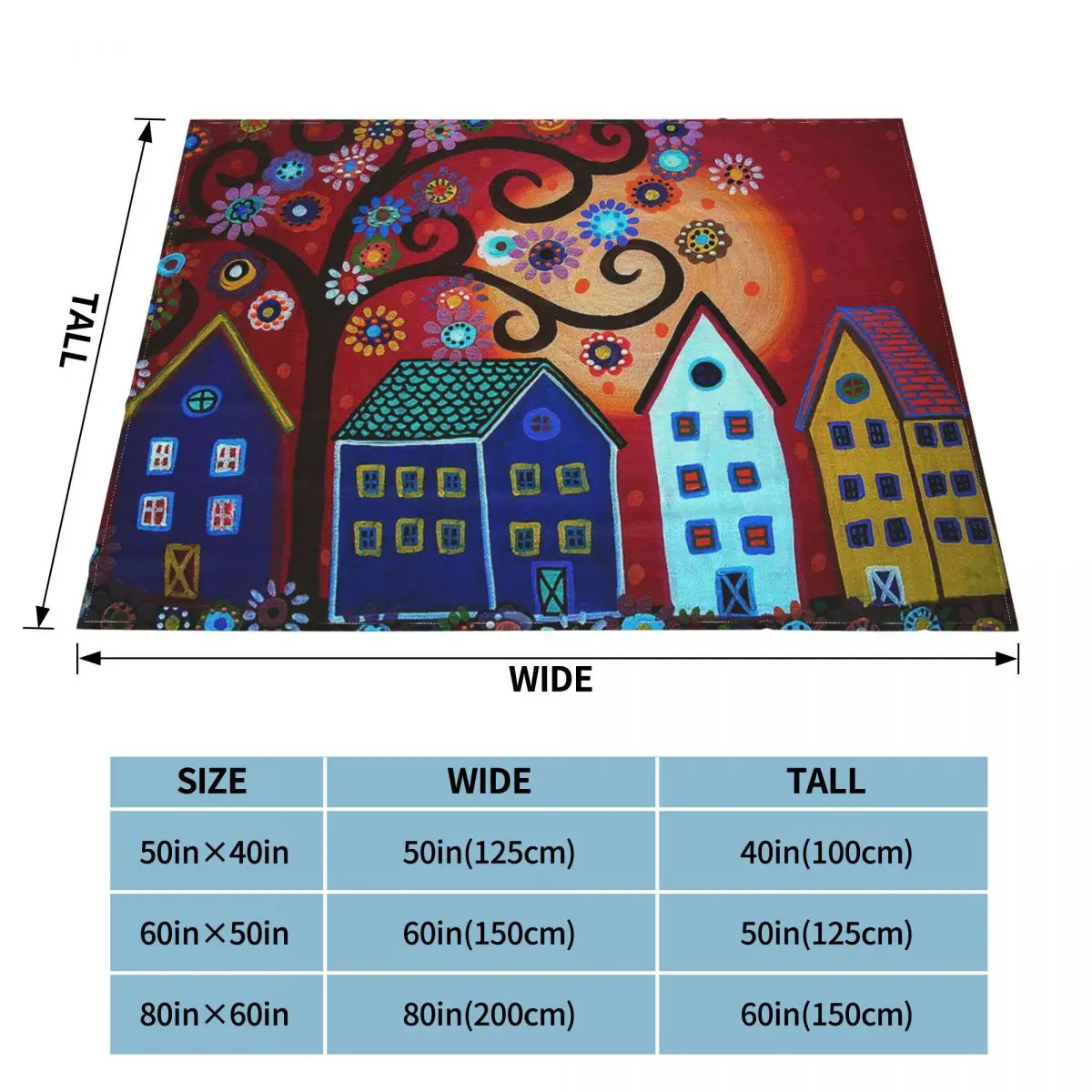 Karla Gerard Colorful House Blanket Flannel Printed Christmas Lightweight Thin Throw Blankets for Bedding Bedroom Quilt | Дом и сад