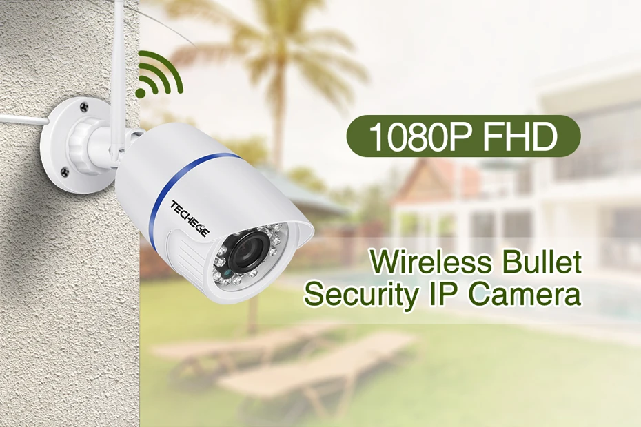 Techege 1080P wifi ip-камера HD 2.0MP аудио запись wifi камера ночного видения TF слот для карты Беспроводная Проводная камера видеонаблюдения P2P Onvif