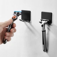 1pc punch free razor holder men shaving razor stand wall shelves hooks teethbrush holder storage organizer bathroom accessories