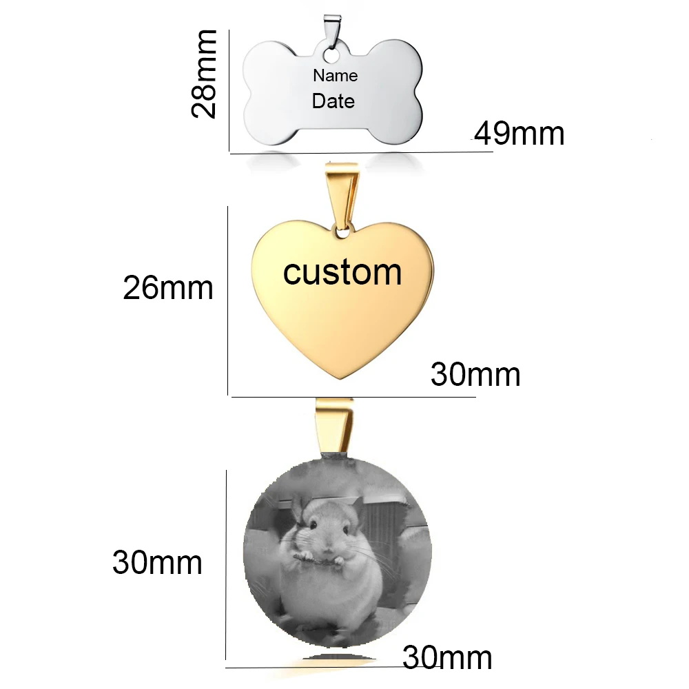 Персонализированный брелок из нержавеющей стали с гравировкой для фотографий и