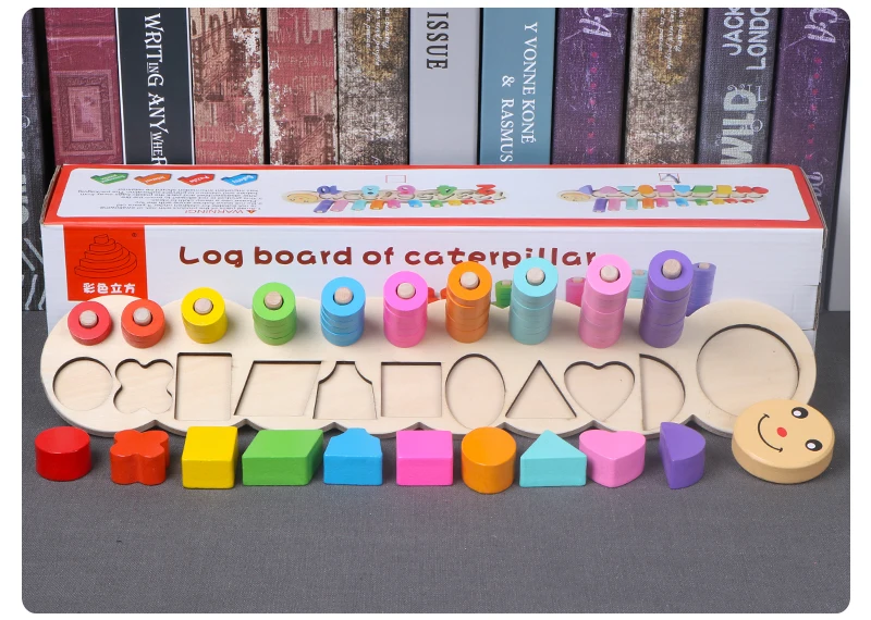 Montessori Educational Toys For Children Kindergarten Mouse Thread Cheese Plaything Teaching Aids Math Montessori Wooden Toys
