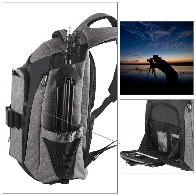 Рюкзак для фотоаппарата 14 Вт на солнечной батарее|Сумки фото-/видеокамеры| |