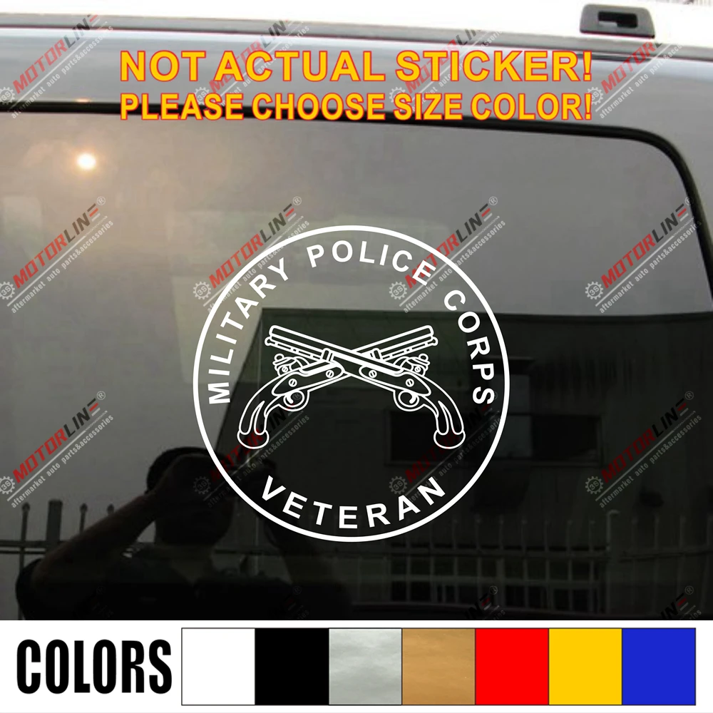 Виниловая наклейка ветерана в военном полицейском корпусе без фона|Наклейки на