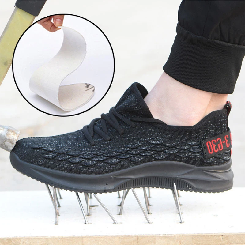 

Brand Work Shoes Men Safety Shoes Steel Toe Puncture Proof Work Boots Unisex Air Mesh Breathable Sneakers Male Industrial Shoes