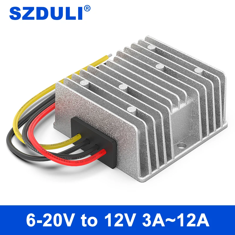 

6-20V to 12V DC power supply regulator 12V to 12V car modified automatic buck-boost converter waterproof CE RoHS