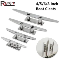 4 5 6 8 low flat cleat 316 stainless steel 2 hole hardware boat cleats for marine boat deck rope tie yacht accessories
