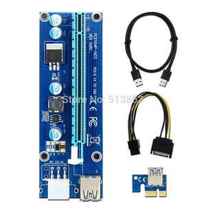 006C PC PCIe pci-e PCI Express Riser Card 1x к 16x USB 3.0 кабель SATA к 6Pin IDE Molex Питание для БТД Шахтер машина райзер