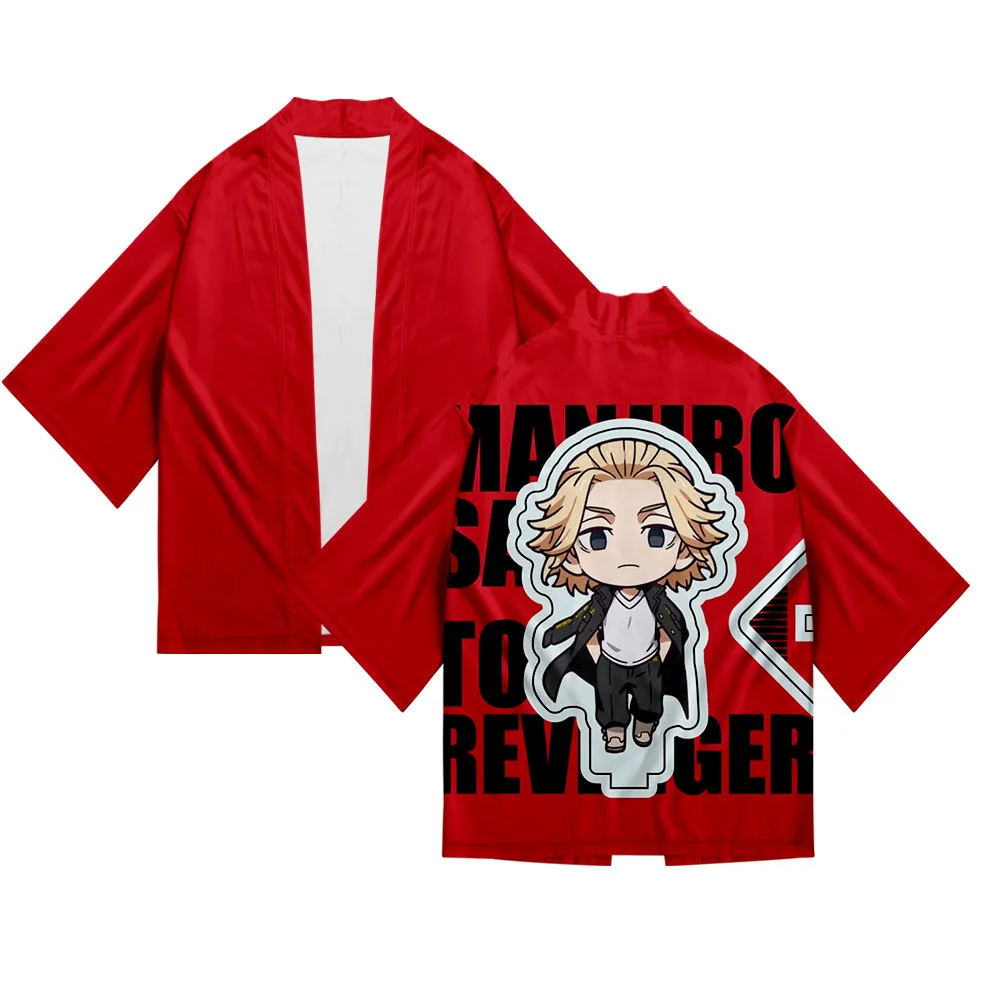 

Anime Tokyo Revengers 3D Print Japanese cardigan Kimono Men Haori Yukata Women Fashion Summer Short Sleeve Streetwear Shirt