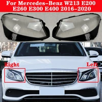 car front headlight cover for mercedes benz e class w213 e200 e260 e300 e400 2016 2020 headlamp lampshade lampcover glass shell