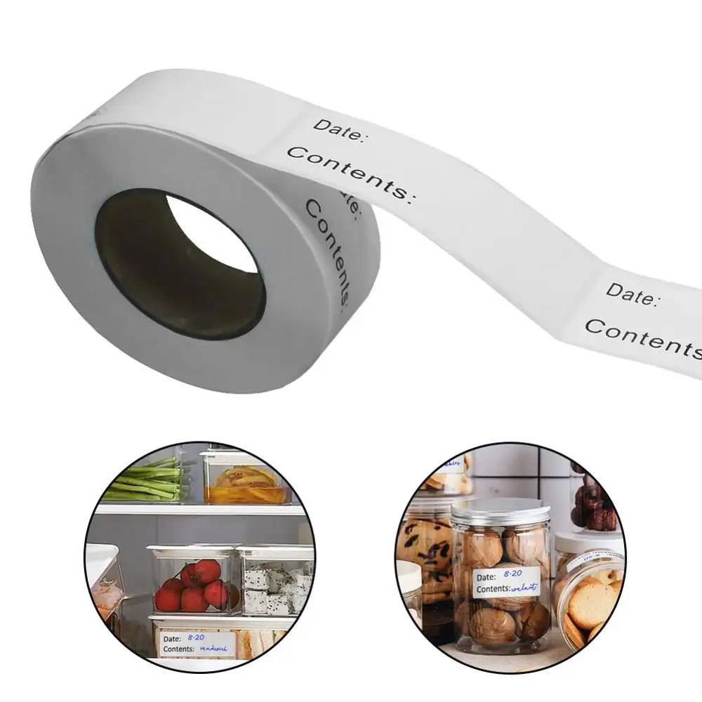 

125PCS Paper Label Stickers Letter Sticker Kitchen Jars Organizer Labels Non Drying Adhesive Kitchen Food Mark Date Stickers D20