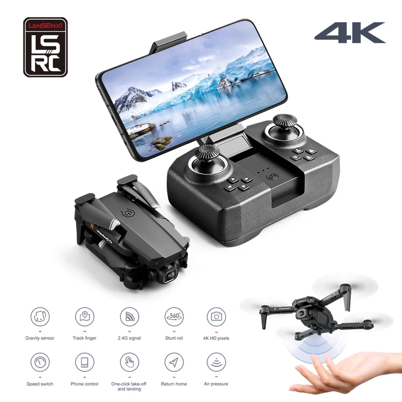 

LSRC XT6 4K Camera Drone WiFi Fpv Air Pressure Height Maintain Foldable 2.4G Signal Mobile Phone Remote Control Toy Quad Copter