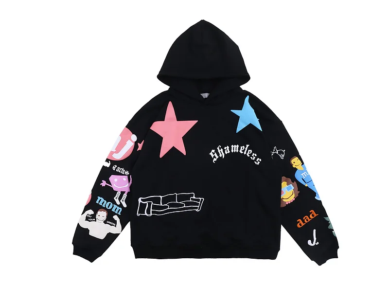 

20FW CPFM.XYZ Cartoon Tatton Foaming Print Hoodies Men Women Couples Fleece Hoodie Hip-hop High Street Hooded Sweatshirt