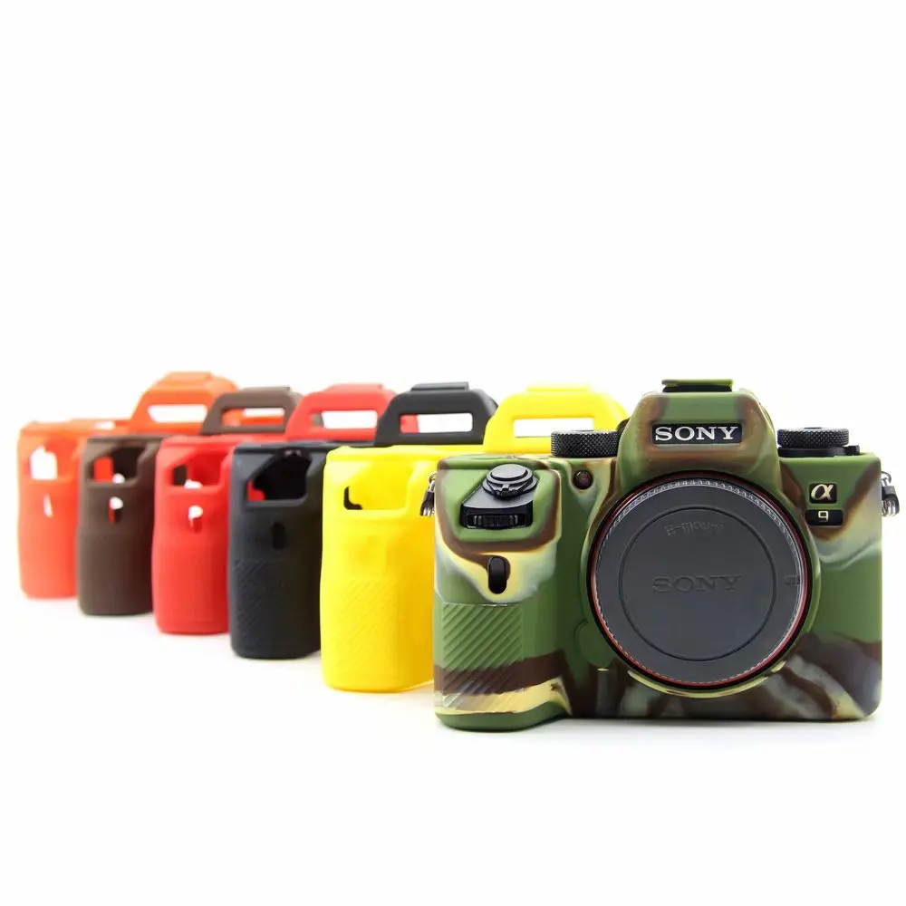 Силиконовая кожа брони чехол корпус протектор для sony A6300/A6400 A7R III/A7M3 A7RM3/A9 ILCE-9/A7R IV A7RM4/A7 II A7M2