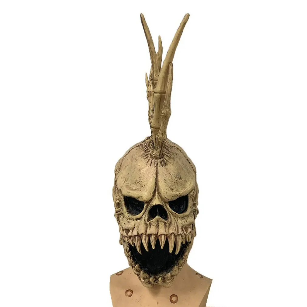 Маска на Хэллоуин с подвижными челюстями, маска в стиле панк с черепом, страшная маска, украшение для косплея, вечеринки, шлем с черепом 2021 от AliExpress WW