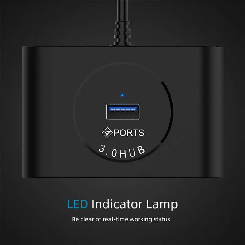 USB 3,0 концентратор 50 см высокоскоростной 4 порта с блоком питания USB3.0 сплиттер OTG адаптер для iMac НОУТБУК настольные компьютерные аксессуары