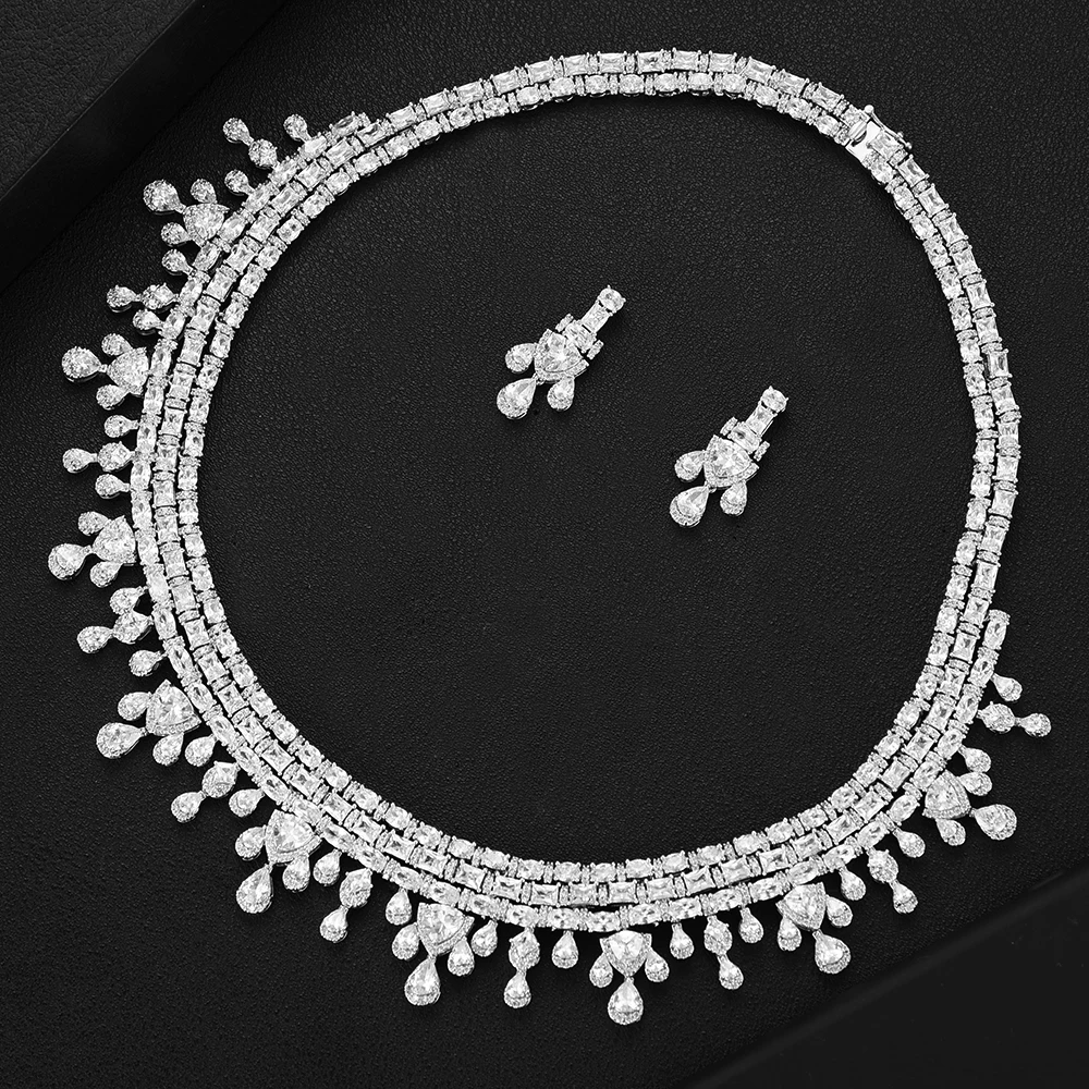 GODKI Luxury High End UAE Jewelry Sets For Women Wedding Necklace Earring Set Cubic Zircon Dubai Bridal jewelry 2020 | Украшения и