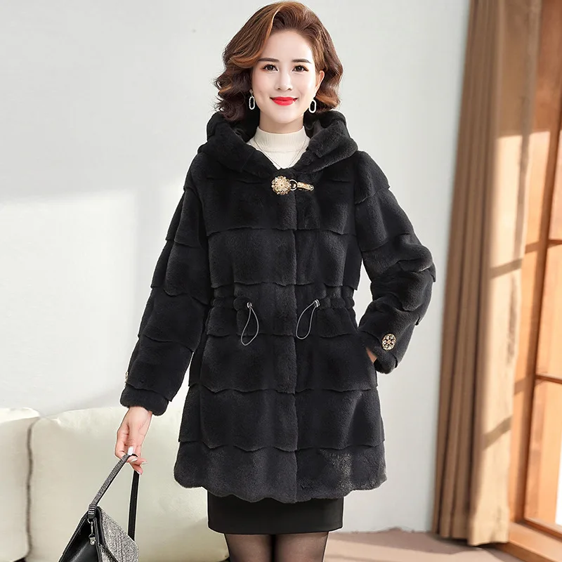 

Норковые пальто, женские пальто из натурального меха, пальто из натурального меха норки, Женская Длинная зимняя одежда большого размера 7XL, ...