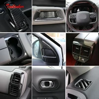 tonlinker interior moulding parts panel cover sticker for citroen c5 aircross 2017 21 car styling 14 pcs absmetal black carbon