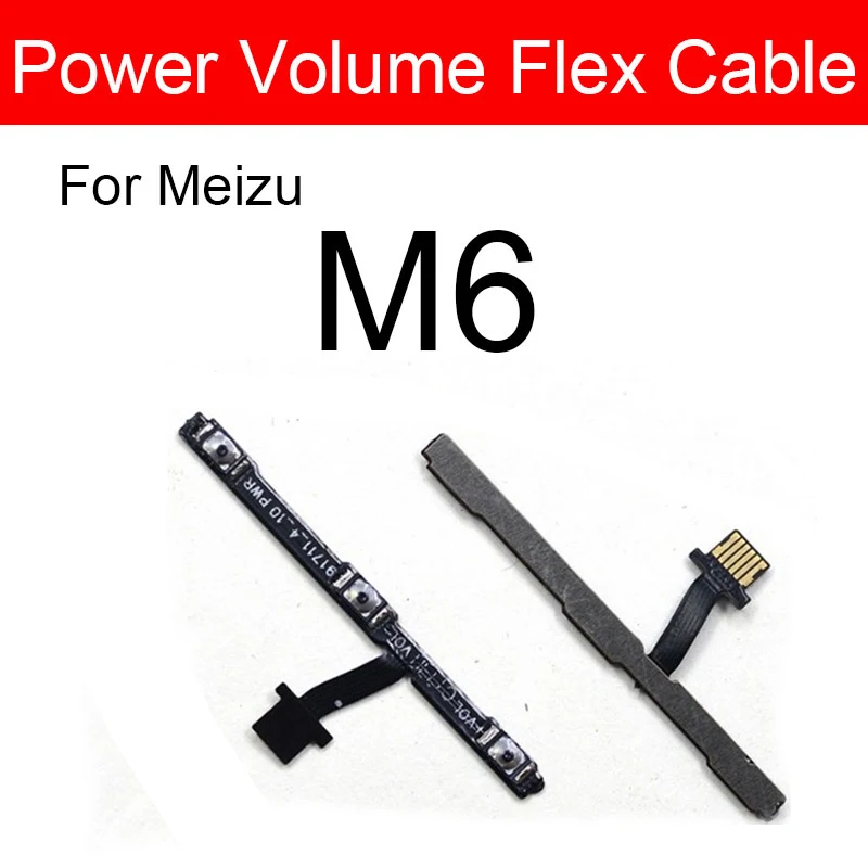 Гибкий кабель громкости для Meizu M1 M2 M3 Max M3S M5 M5C M5S M6 M6S Note кнопка