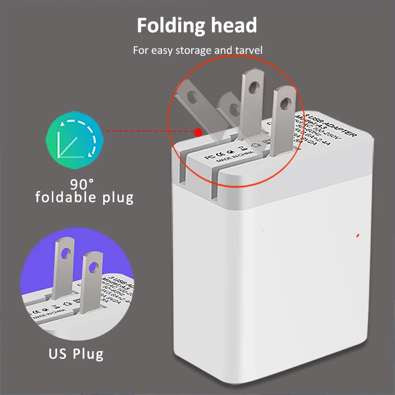Универсальное зарядное устройство ce rohs для путешествий Быстрая зарядка qc samsung