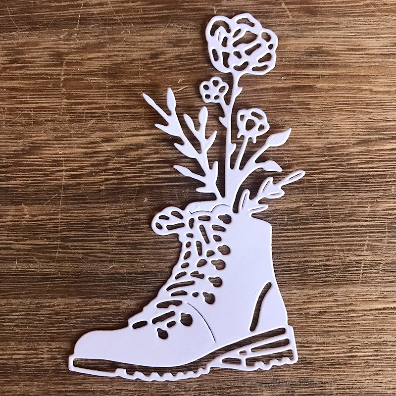 

Shoe Flower Metal Cutting Dies For DIY Fashion Boots Scrapbook Decoration Paper Embossing Cards