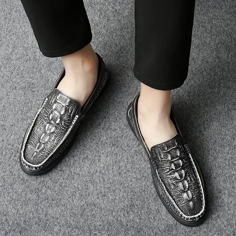 Men Casual Shoes loafers Genuine Leather Male moccasins Espadrilles Fashion Flats Slip On Driving Sneakers Mocassin Homme | Обувь