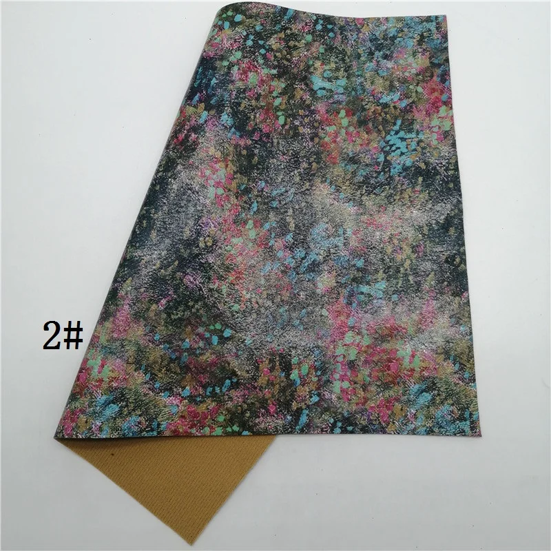Искусственная кожа с цветочным принтом виниловая ткань листы фетровая подложка