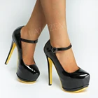 BERZIMERженские туфли-лодочки ручной работы на платформе; Босоножки Мэри Джейн на высоком каблуке-шпильке; Женская обувь; Scarpe Donna; Размеры 43, 44, 47, 52