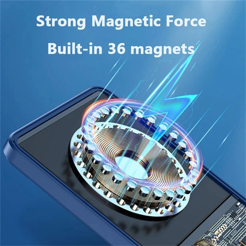 new 10000mah portable magnetic wireless power bank mobile phone external battery for iphone 13 12 13pro 12pro max mini powerbank free global shipping