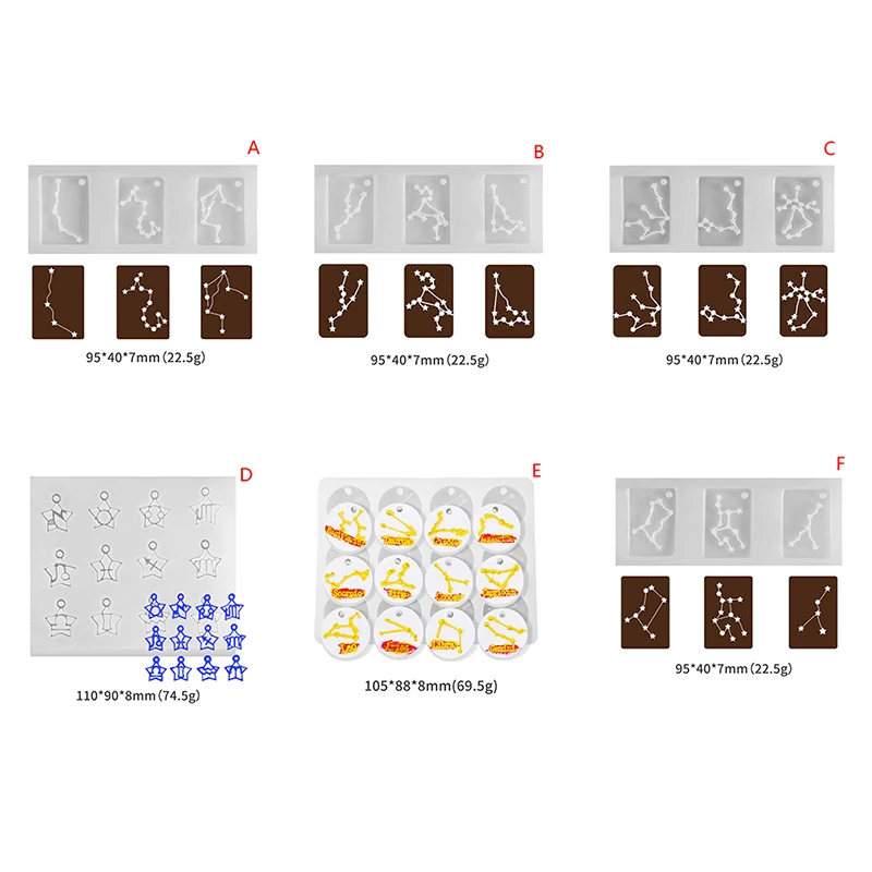 

Twelve Constellation Silicone Mold Small Round Brand Mold Chocolate Cake Decor